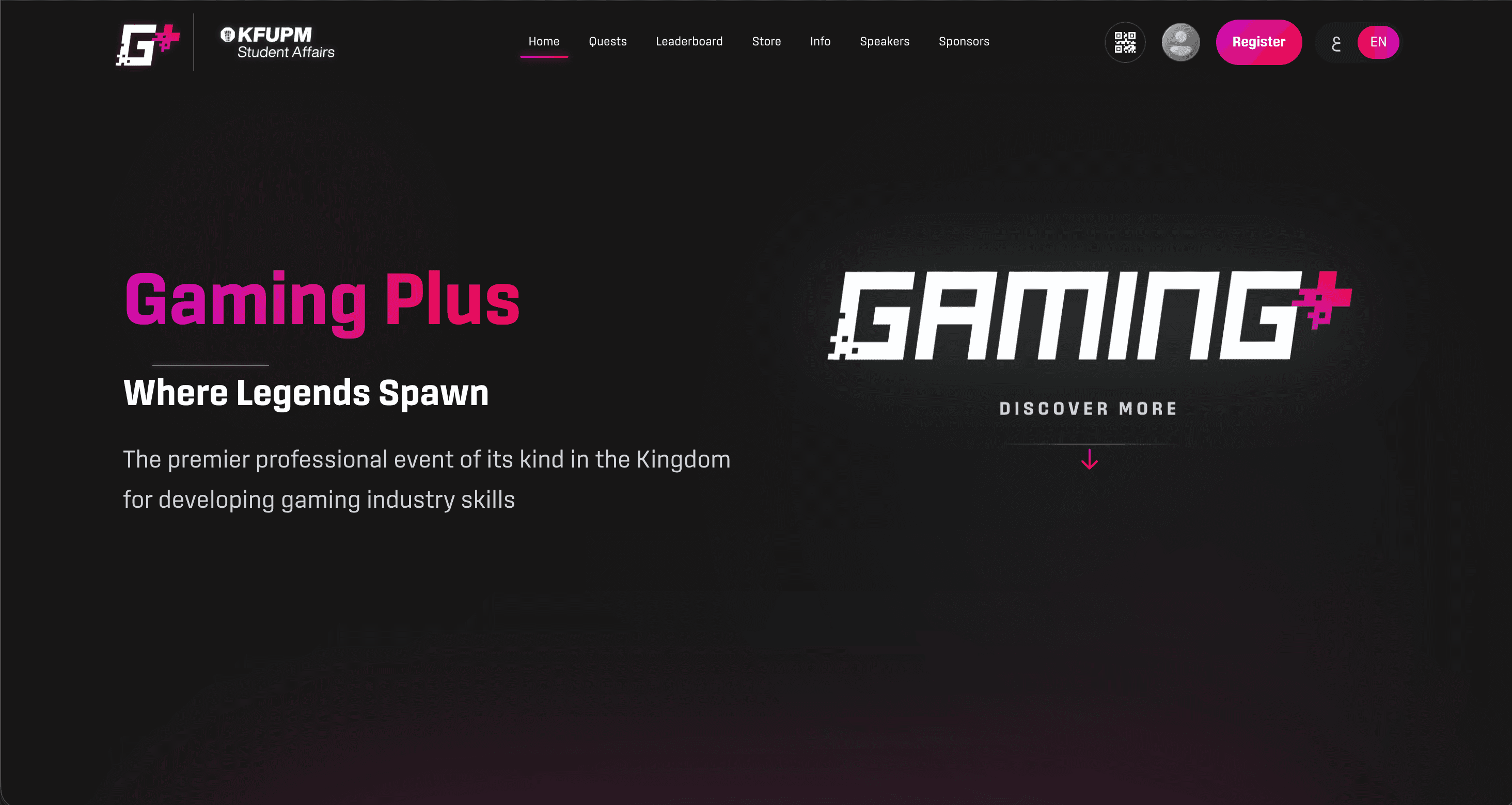 Gaming+ Platform screenshot